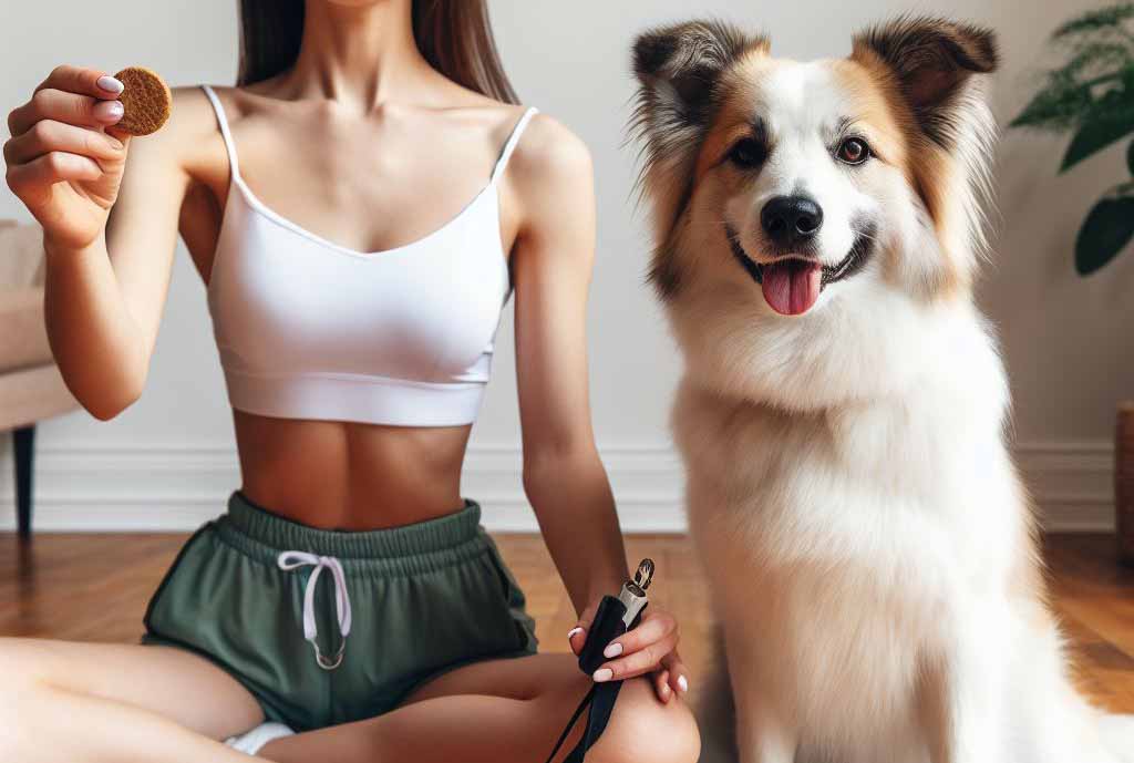 Dog setting up a routine